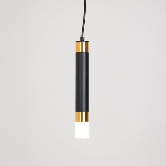 Minimalist Linear Strip Pendant Light - Black & Gold
