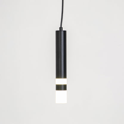 Minimalist Linear Strip Pendant Light - Black