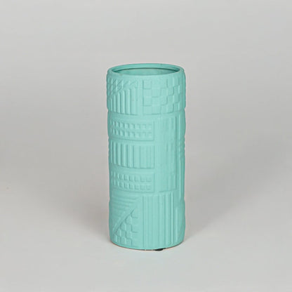 Modern green decorative flower vase isolated clean background stylish ceramic vase for home decor accent.