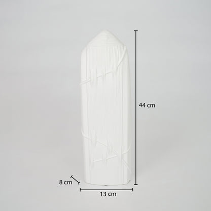 Miso White Textured Ceramic Vase - Large