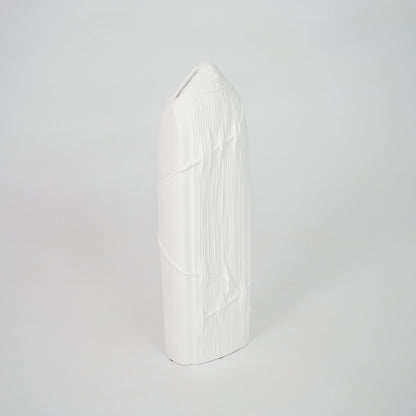 Miso White Textured Ceramic Vase - Large