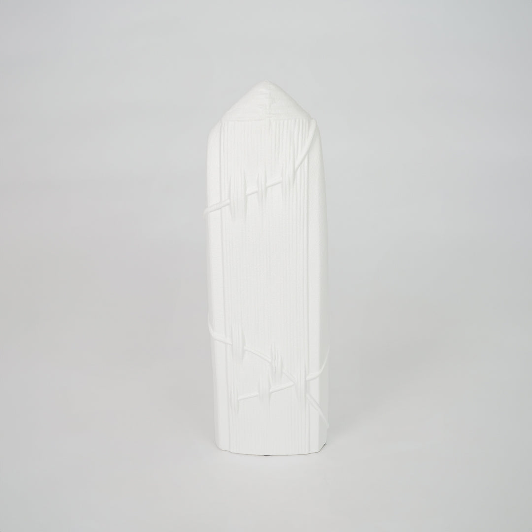 Miso White Textured Ceramic Vase - Large