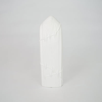 Miso White Textured Ceramic Vase - Large