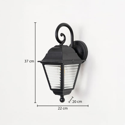 Lantern light with measurements 37 cm height 22 cm depth and 20 cm width is shown for accurate size reference.