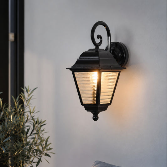 Misty Outdoor Wall Light - Black - Open - Box