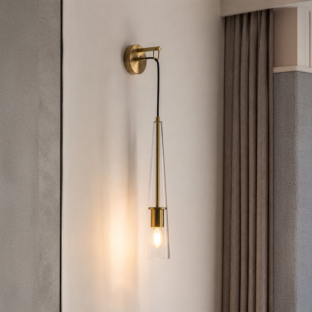 Modern Crystal Glass Baseball Bat Sconce Lamp
