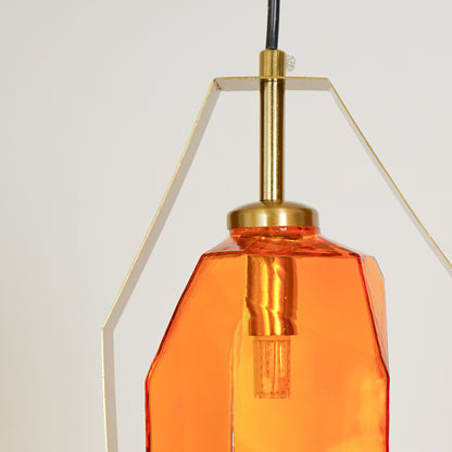 Modern Crystal Rock Style Glass Pendant Lamp