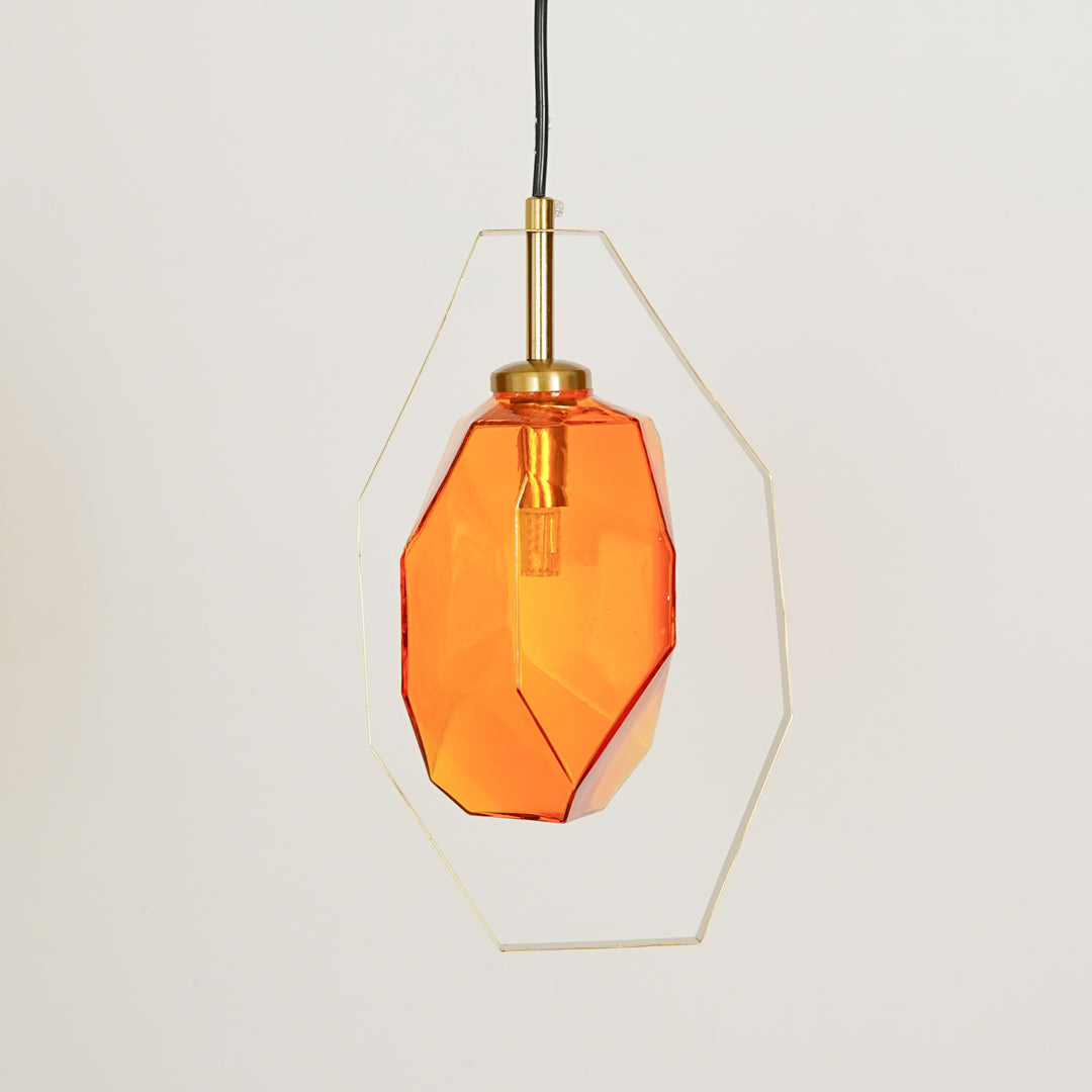 Modern Crystal Rock Style Glass Pendant Lamp