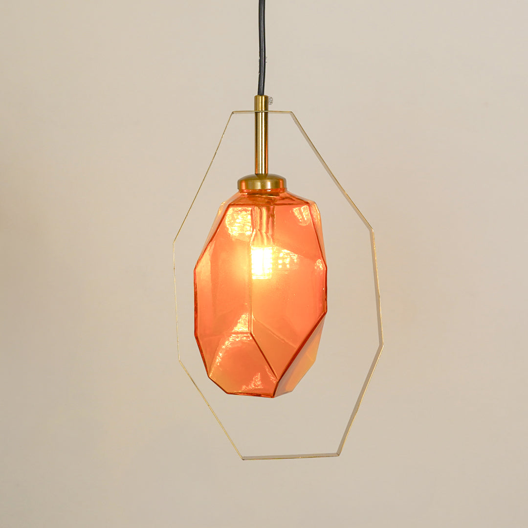 Modern Crystal Rock Style Glass Pendant Lamp
