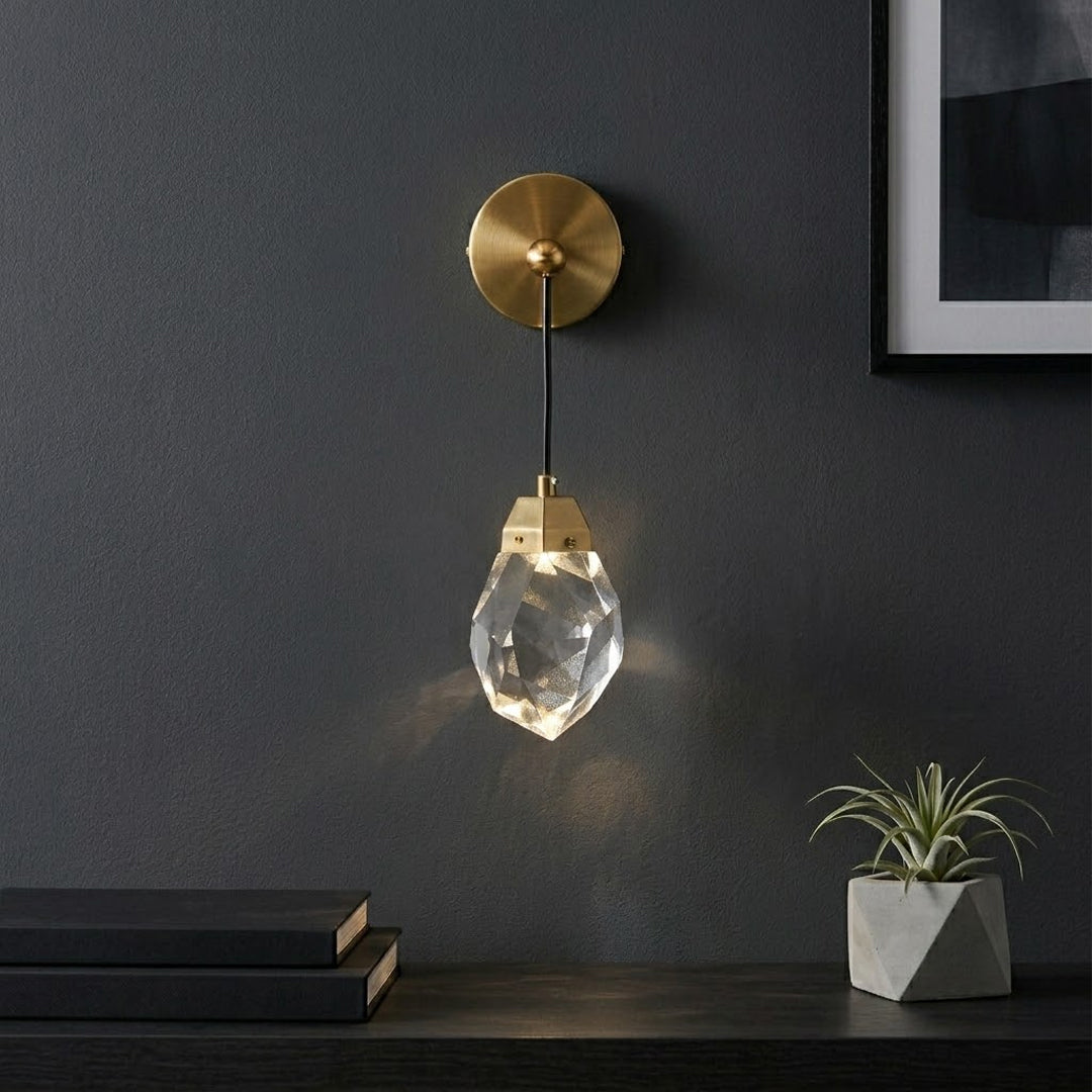 Modern Diamond Crystal Glass Wall Light