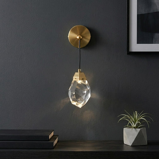 Modern Diamond Crystal Glass Wall Light