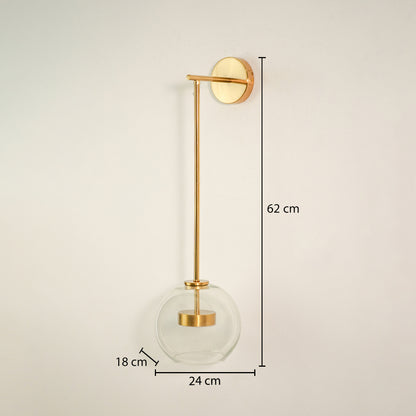 Modern Glass Ball Dropping Metal Wall Light
