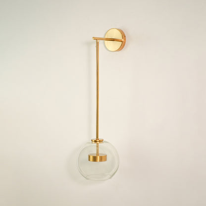 Modern Glass Ball Dropping Metal Wall Light
