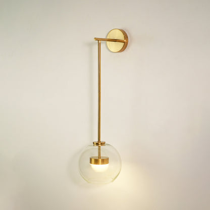 Modern Glass Ball Dropping Metal Wall Light