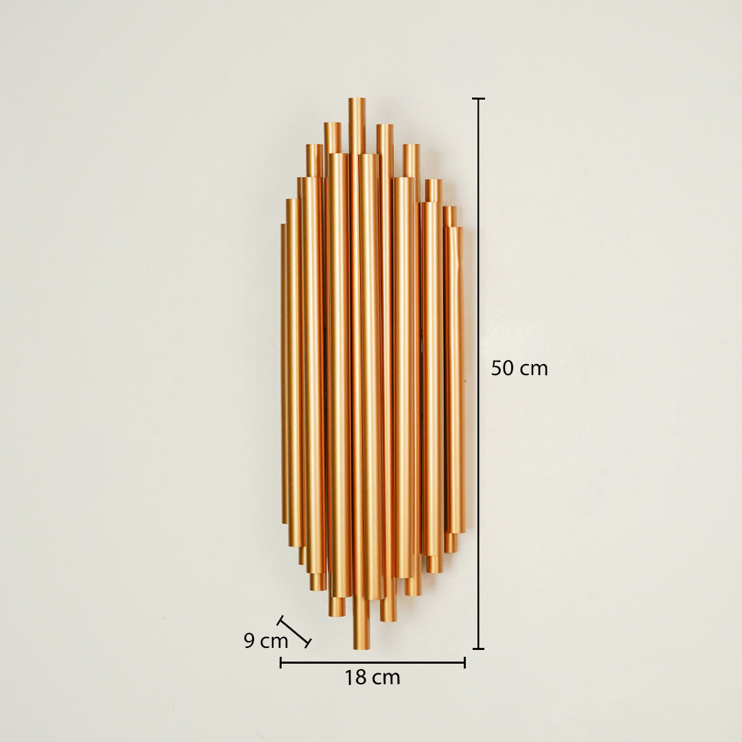 Modern Gold Stainless Steel Tubes Wall Lamp