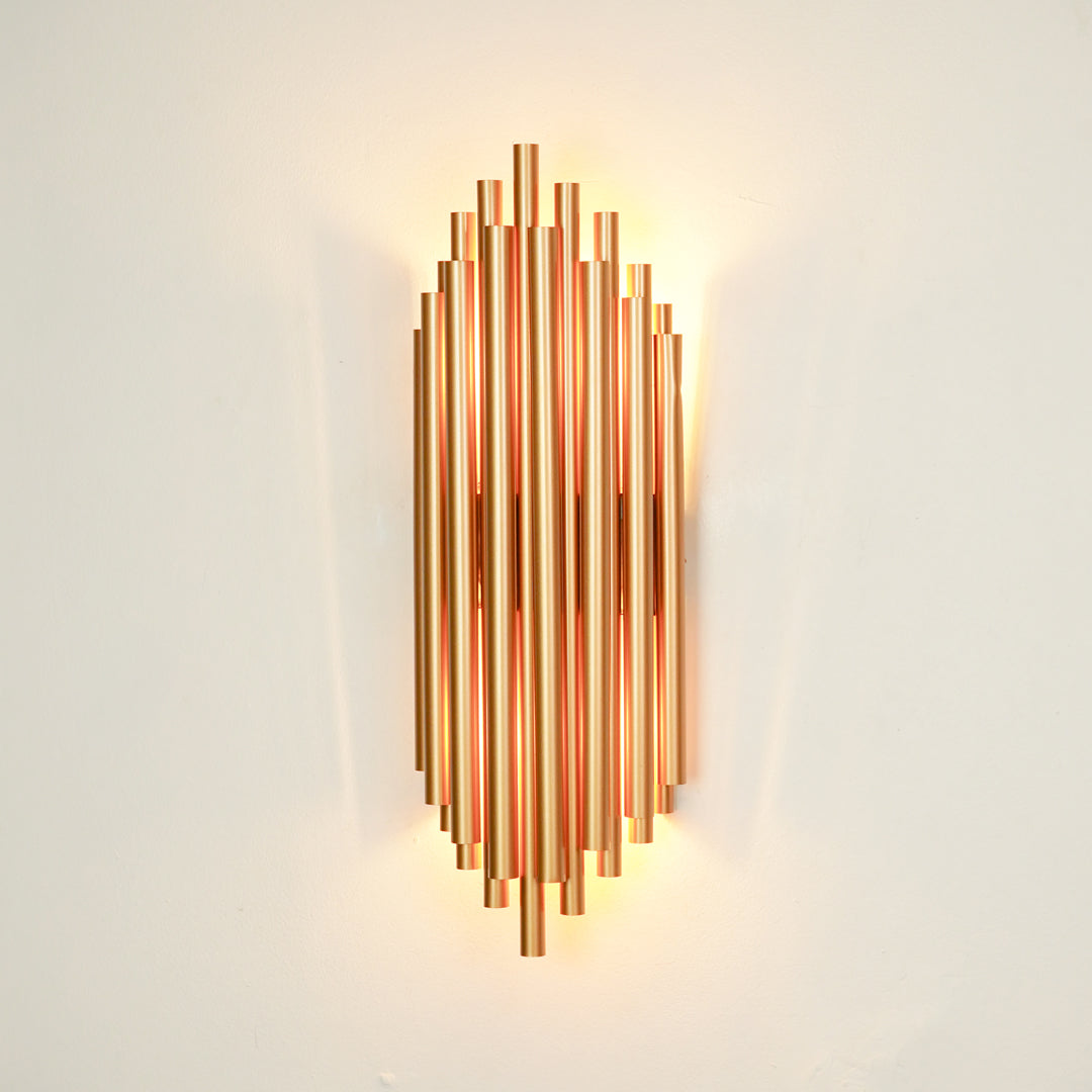 Modern Gold Stainless Steel Tubes Wall Lamp
