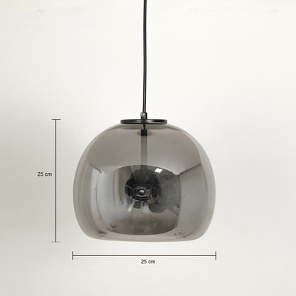 Dimension image of modern black metal hanging pendant light for modern dining room decor styling with accurate details.