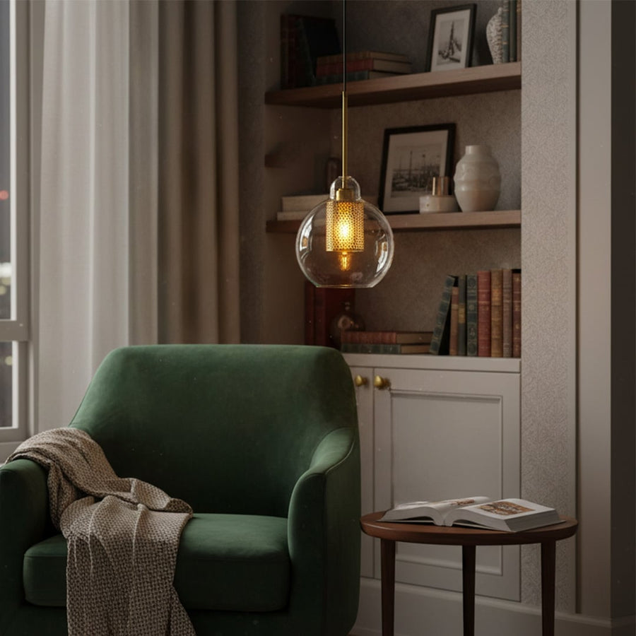 modern loft glass pendant dome main lifestyle
