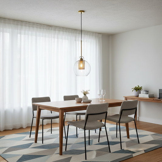 modern loft glass pendant dome main lifestyle