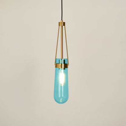 Dimension image of cylinder luminex hanging pendant light for elegant dining room decor styling and modern home lighting set.
