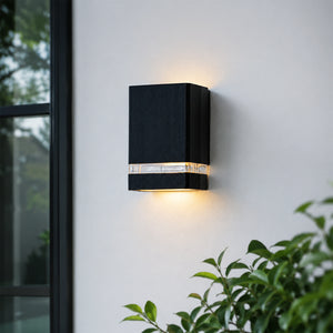 Modern Outdoor Wall Light - Black