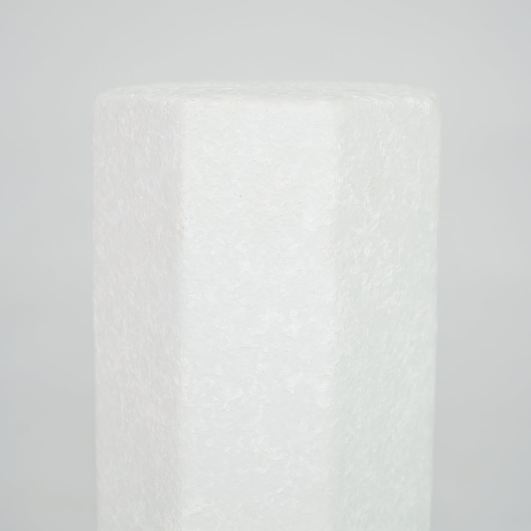 Modern Six-Sided Geometric Display Column - White