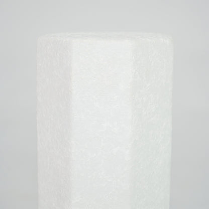 Modern Six-Sided Geometric Display Column - White