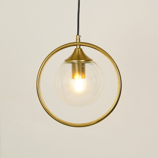 Modern Style Metal Ring Hanging Light