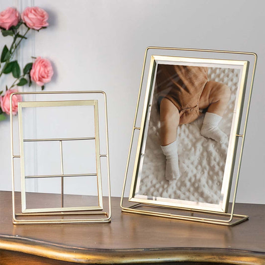 Modern Gold Memory Lane Metal Photo Frame - Small Lifestyle