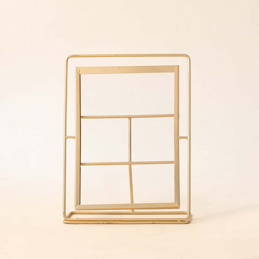 Modern Gold Memory Lane Metal Photo Frame - Small White Background