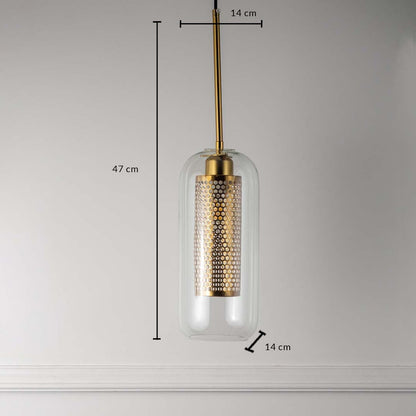 Modern Loft Glass Pendant - Cylinder Dimensions