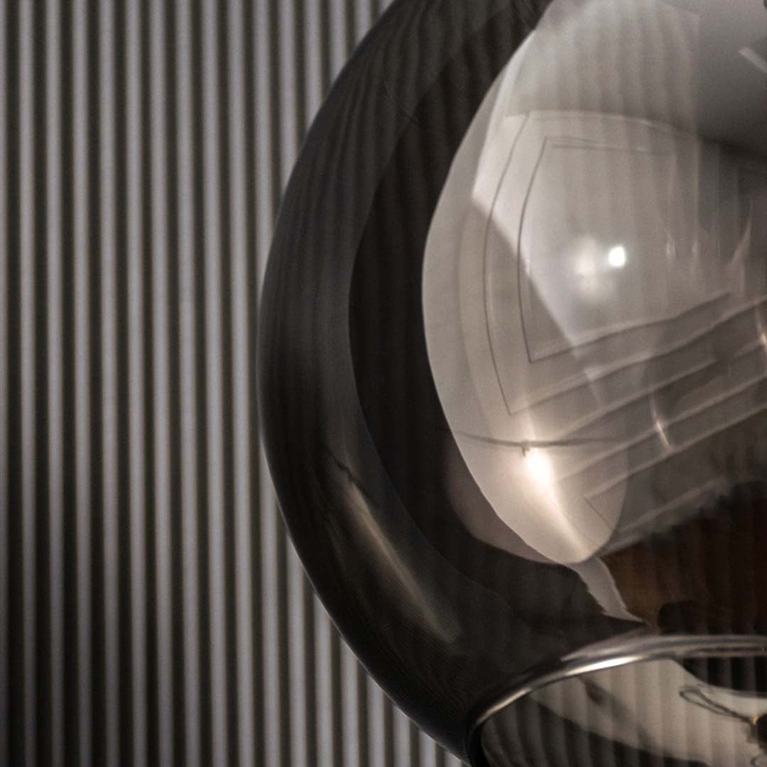 Modern Loft Smoky Grey Glass Pendant Light Closeup-2
