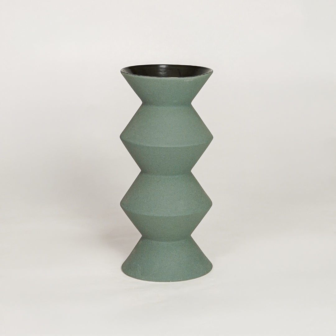Munro Japandi Ceramic Vase - Green