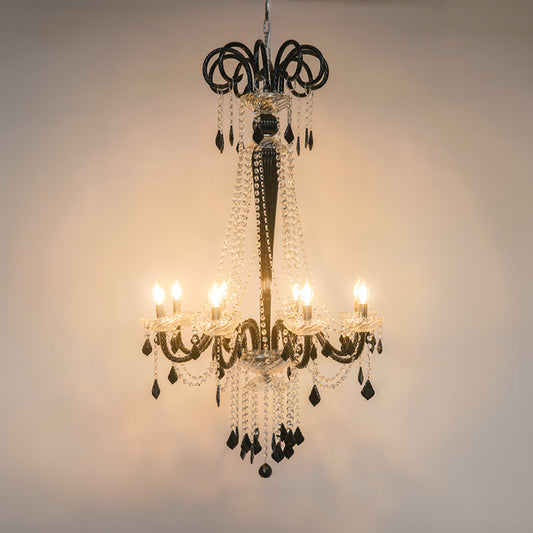 Noir Royal Crystal Chandelier - Black