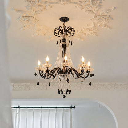 Noir Royal Crystal Chandelier - Black