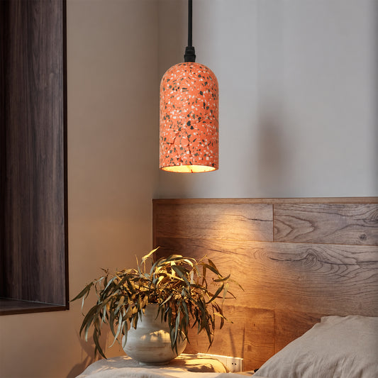Terrazzo Cement Pendant Light Pink - Open - Box