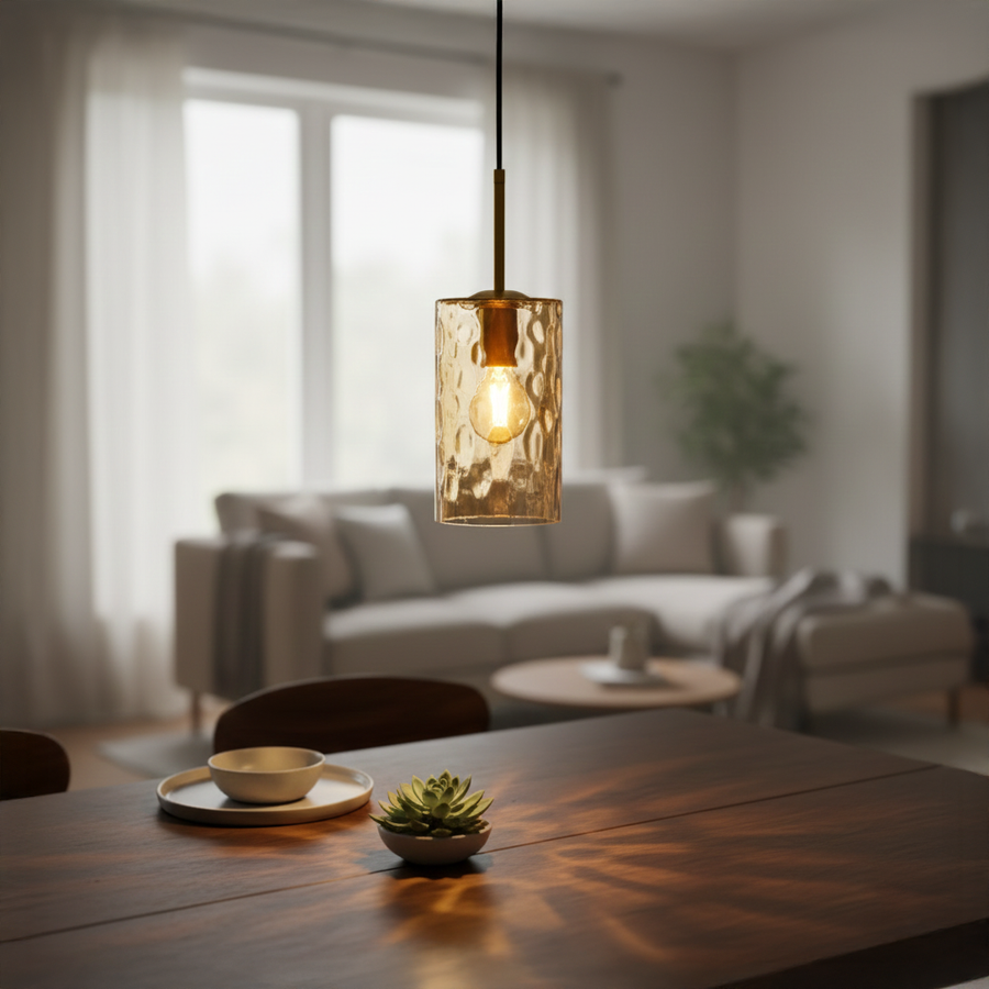 nordic water ripple colored glass cylindrical pendant light main lifestyle