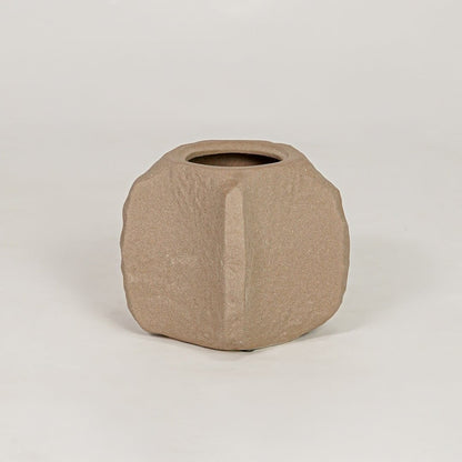 nuki small ceramic vase brown white background
