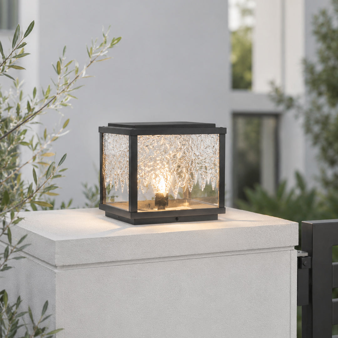 Ocean Aurora Frosted Glass Gate Light