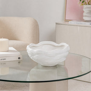 Organic Sculptural Wave-Edge Ceramic Bowl