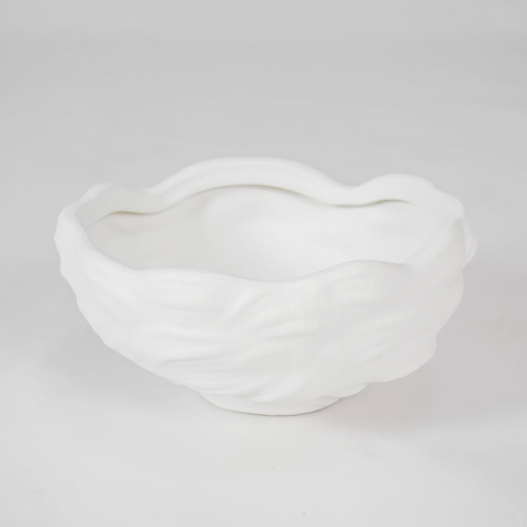 Organic Sculptural Wave-Edge Ceramic Bowl