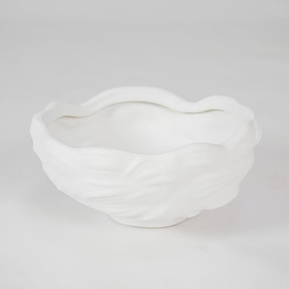 Organic Sculptural Wave-Edge Ceramic Bowl