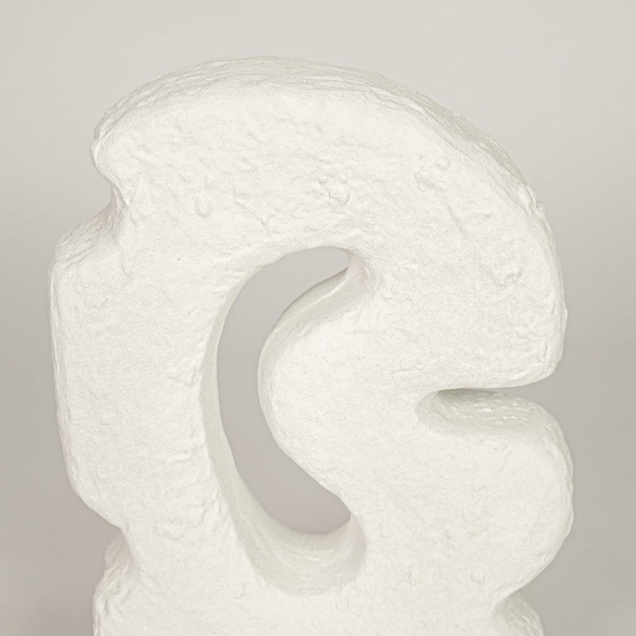 orra abstract ceramic sculpture - white closeup