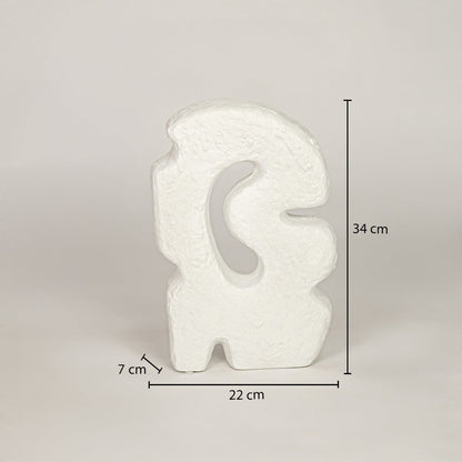 orra abstract ceramic sculpture - white dimensions