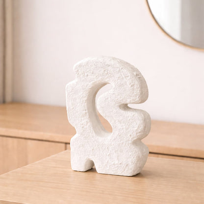 orra abstract ceramic sculpture - white main lifestyle