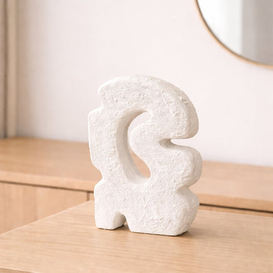 orra abstract ceramic sculpture - white main lifestyle