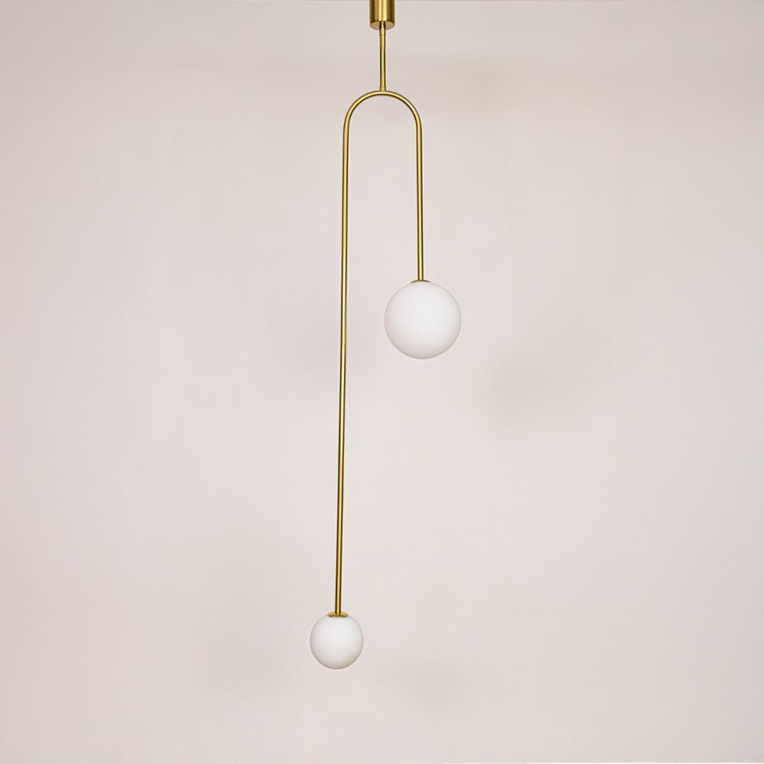 oslin double hanging lights light off white background