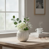 Ourea Rustic Vase - White