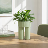 Paola Sculptural Tripod Vase - Green