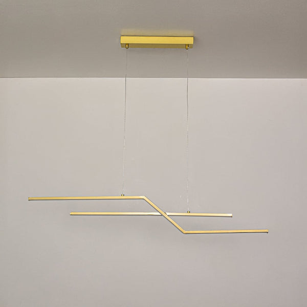 Parallel Fold 2-Light Chandelier - Gold